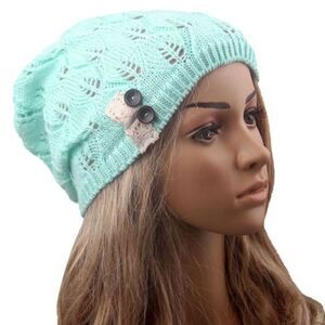 🩵Mint Lightweight Slouchy Soft Knit Beanie Hat